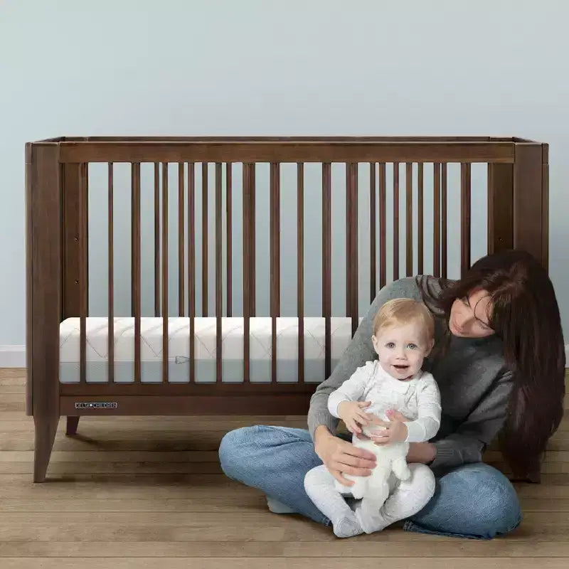 Matelas Delta Children 2 étapes pour lit de bébé et tout-petit Night Sky – Certifié Greenguard Gold, mousse certifiée CertiPUR-US – Gris