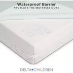 Matelas Delta Children 2 étapes pour lit de bébé et tout-petit Night Sky – Certifié Greenguard Gold, mousse certifiée CertiPUR-US – Gris