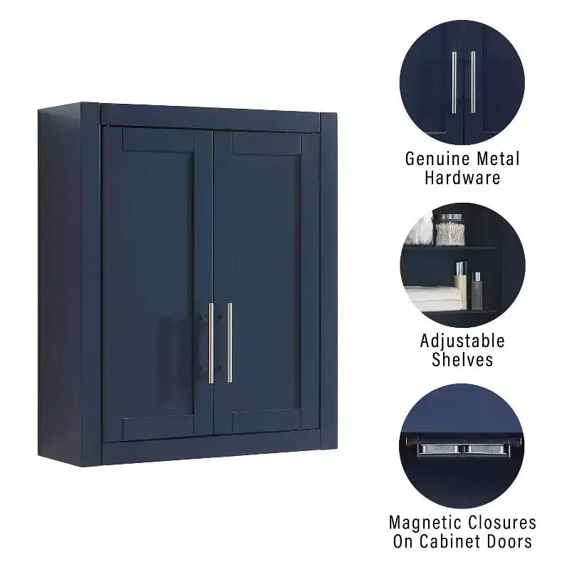 Armoire de rangement murale Crosley Savannah bleu marine