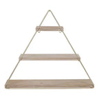 Kate & Laurel All Things Decor Étagère murale triangulaire Tilde à trois niveaux en bois et métal 20,8 po x 24,2 po Naturel/Doré