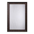 Yosemite Home Decor Decorative Wall Mirror with Beveled Edge Tan : 24x36 Modern Rectangular, No Assembly Required