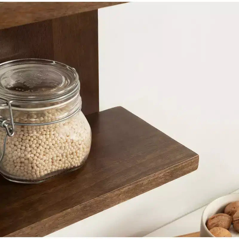 Kate & Laurel All Things Decor Étagères murales 3 niveaux Braxton Modern Farmhouse 30,5 cm x 81,3 cm Marron naturel : Style transitoire, Cadre en plastique