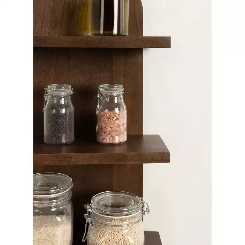Kate & Laurel All Things Decor Étagères murales 3 niveaux Braxton Modern Farmhouse 30,5 cm x 81,3 cm Marron naturel : Style transitoire, Cadre en plastique