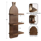 Kate & Laurel All Things Decor Étagères murales 3 niveaux Braxton Modern Farmhouse 30,5 cm x 81,3 cm Marron naturel : Style transitoire, Cadre en plastique