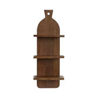 Kate & Laurel All Things Decor Étagères murales 3 niveaux Braxton Modern Farmhouse 30,5 cm x 81,3 cm Marron naturel : Style transitoire, Cadre en plastique
