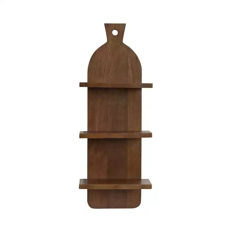 Kate & Laurel All Things Decor Étagères murales 3 niveaux Braxton Modern Farmhouse 30,5 cm x 81,3 cm Marron naturel : Style transitoire, Cadre en plastique