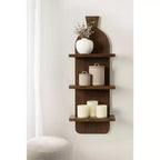 Kate & Laurel All Things Decor Étagères murales 3 niveaux Braxton Modern Farmhouse 30,5 cm x 81,3 cm Marron naturel : Style transitoire, Cadre en plastique