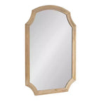 Kate & Laurel All Things Decor 23"x32" Carlow Wood Arched Mirror Natural