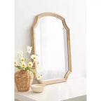 Miroir Arqué en Bois Carlow Naturel 23"x32" Kate & Laurel All Things Decor