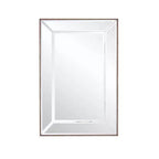Howard Elliott 36"x24" Rectangular Vanity and Wall Mirror with Beaded Trim: Modern Style, Wood Frame, No Assembly Required
