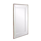 Miroir mural et de lavabo rectangulaire Howard Elliott 36"x24" avec bordure perlée : Style moderne, cadre en bois, aucun assemblage requis
