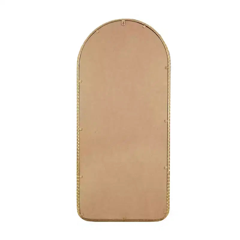 Madison Park 20 po x 45 po Mia Miroir mural de luxe élégant en métal doré, arche et charme : Aucun assemblage, rectangulaire, encadré, montage mural