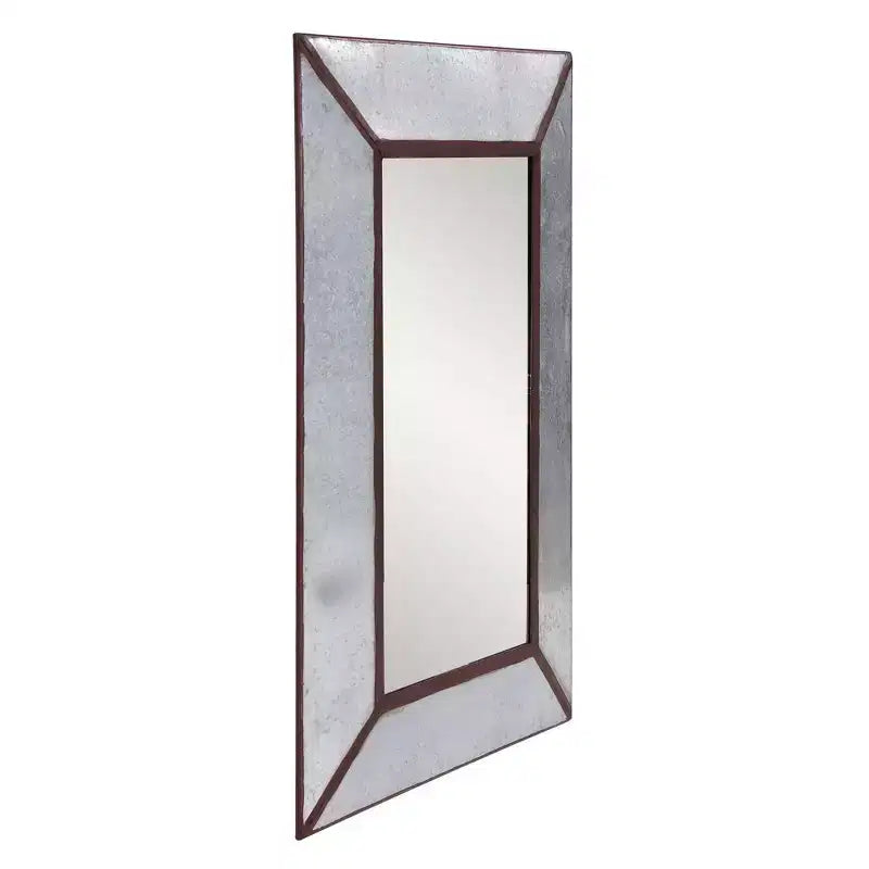 Miroir mural d'appoint rectangulaire rustique encadré en métal 36"x24.5" Howard Elliott