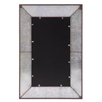 Miroir mural d'appoint rectangulaire rustique encadré en métal 36"x24.5" Howard Elliott