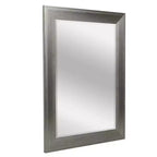 29.5" x 35.5" Metallic Raised Lip Frame Mirror Gray - Head West: Modern Rectangle, Beveled Glass, Wall Mount