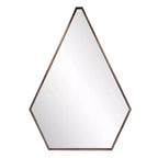 Howard Elliott 33"x24" 5 Sided Triangular Stainless Steel Framed Wall Mirror
