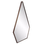 Miroir mural triangulaire à 5 côtés avec cadre en acier inoxydable Howard Elliott 33"x24"