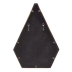 Miroir mural triangulaire à 5 côtés avec cadre en acier inoxydable Howard Elliott 33"x24"