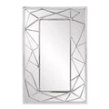 Howard Elliott 35.5"x23.5" Mirax Stainless Steel Framed Rectangular Wall Mirror Silver