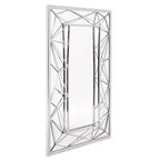 Miroir mural rectangulaire en acier inoxydable Howard Elliott 35,5"x23,5" Mirax, finition argentée