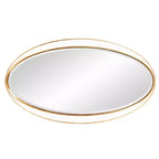 Miroir mural décoratif ovale Rania Howard Elliott 49 po x 28 po blanc/doré