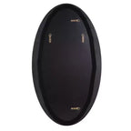 Miroir mural décoratif ovale Rania Howard Elliott 49 po x 28 po blanc/doré