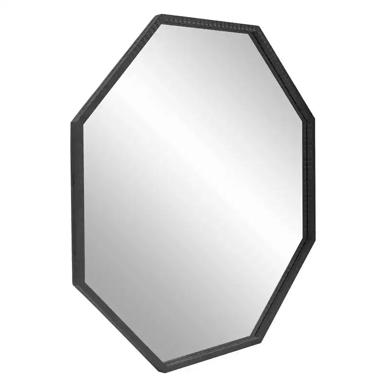 Howard Elliott Miroir Allan Andrews Millennium Silver 60"x30" : style moderne, cadre en bois, fixation murale