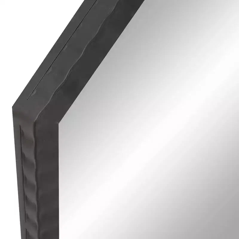 Howard Elliott Miroir Allan Andrews Millennium Silver 60"x30" : style moderne, cadre en bois, fixation murale