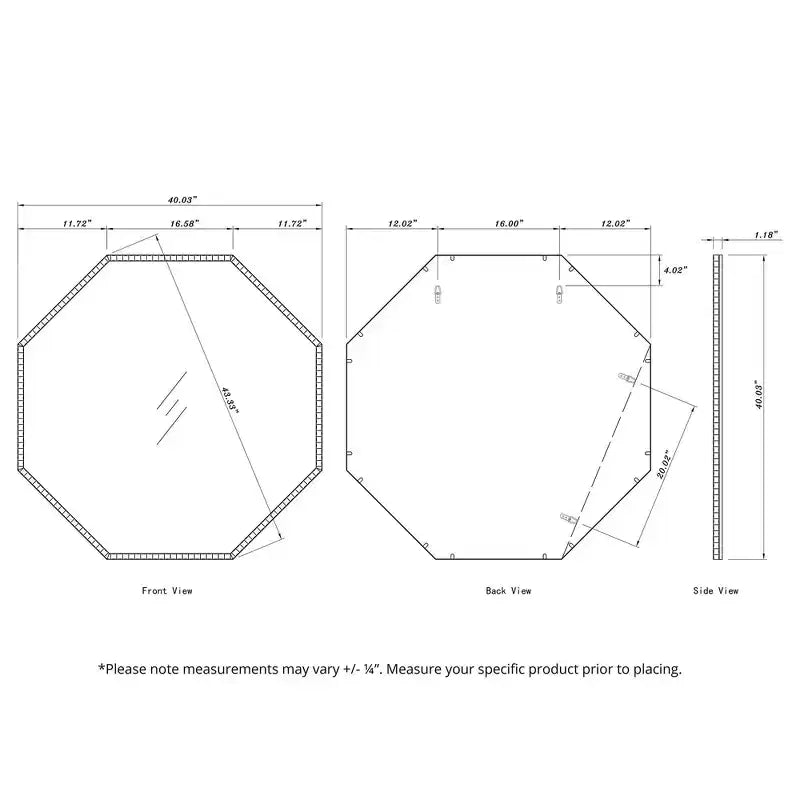 Howard Elliott Miroir Allan Andrews Millennium Silver 60"x30" : style moderne, cadre en bois, fixation murale