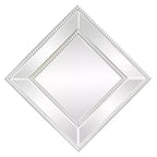 Howard Elliott Bijou Miroir mural décoratif argenté : verre carré moderne, aucun assemblage requis, à fixer au mur