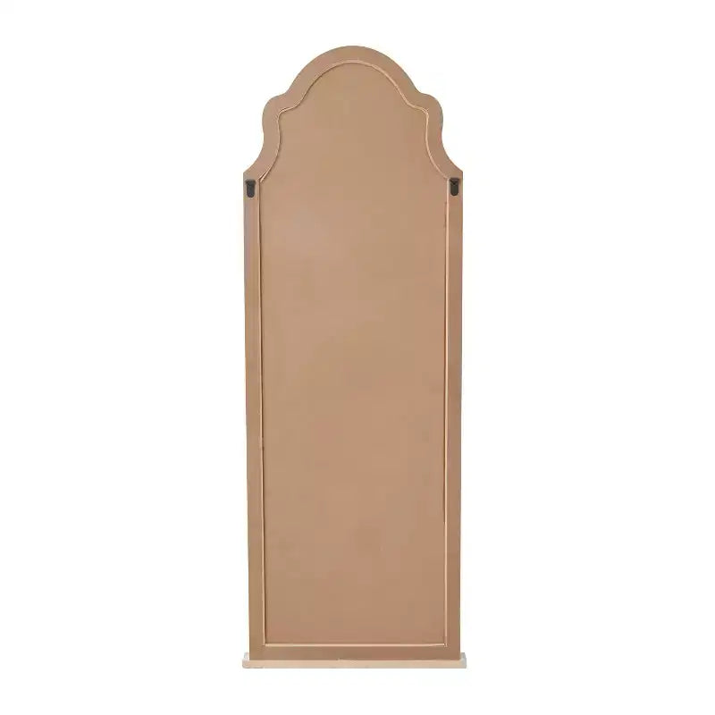 Miroir mural inspiré d'une fenêtre en bois avec dessus arqué marron - Olivia & May : Accrochage vertical, Décoration de maison de campagne