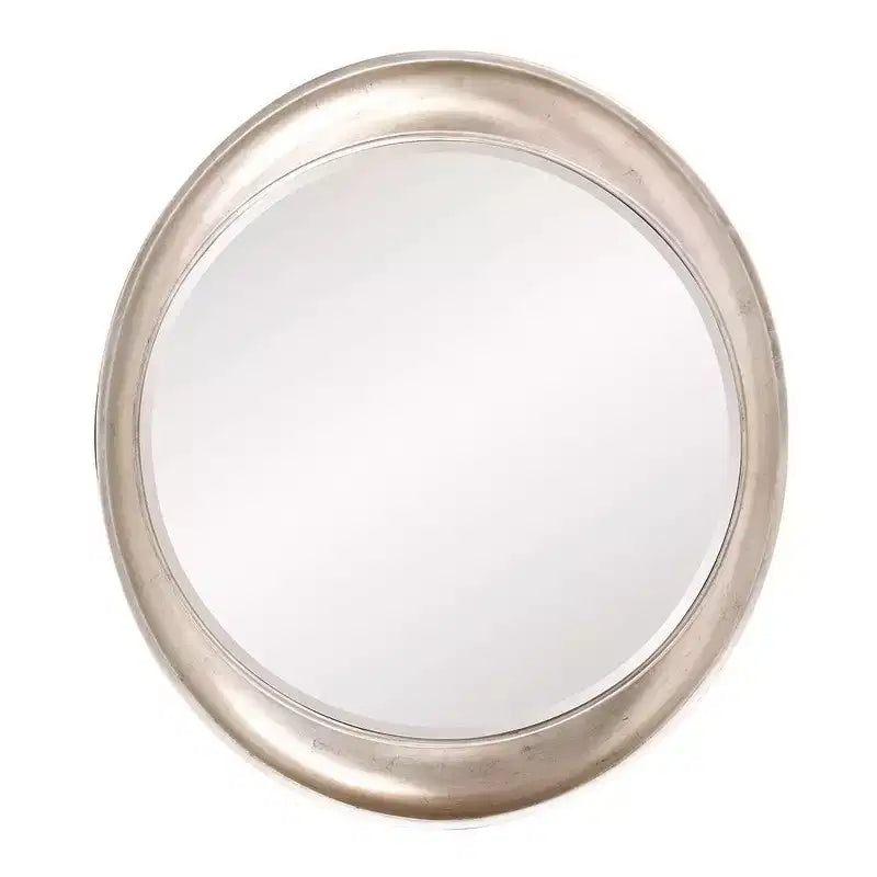 Howard Elliott 39"x35" Metallic Framed Oval Wall Mirror Warm Silver