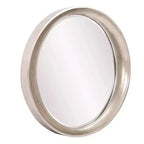 Miroir mural ovale encadré Howard Elliott 39"x35" en métal argent chaud