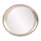 Miroir mural ovale encadré Howard Elliott 39"x35" en métal argent chaud