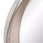 Miroir mural ovale encadré Howard Elliott 39"x35" en métal argent chaud