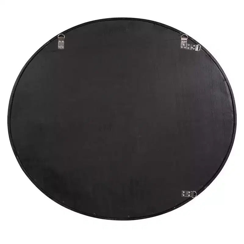 Miroir mural ovale encadré Howard Elliott 39"x35" en métal argent chaud