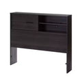 South Shore Twin Fynn Kids' Headboard with Storage Gray Oak
