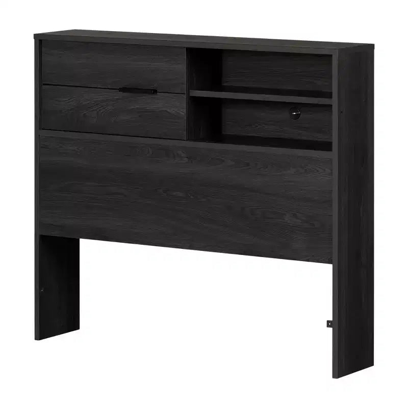 Tête de lit pour enfants South Shore Twin Fynn avec rangement, Chêne gris