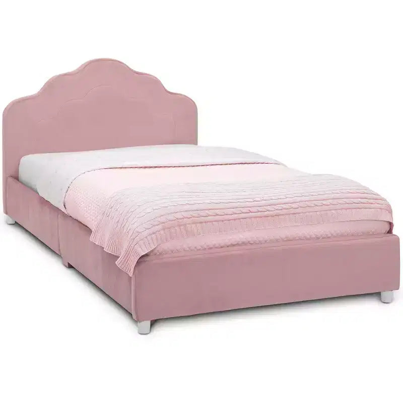 Delta Children Twin Upholstered Kids' Bed Rose Pink
