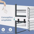 Range-chaussures, organisateur de chaussures à 8 niveaux, rangement de chaussures en métal pour garage, entrée, lot de 2, étagère à chaussures empilable à 4 niveaux
