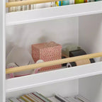Bibliothèque pour enfants, bibliothèque à 3 niveaux, organisateur de livres, meuble de rangement de jouets pour chambre d'enfant, salle de jeux, crèche Blanc