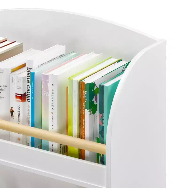 Bibliothèque pour enfants, bibliothèque à 3 niveaux, organisateur de livres, meuble de rangement de jouets pour chambre d'enfant, salle de jeux, crèche Blanc