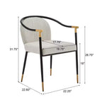 Chaise de salle à manger en fer rembourrée Christopher Knight Home Olors avec dossier Louis XVI
