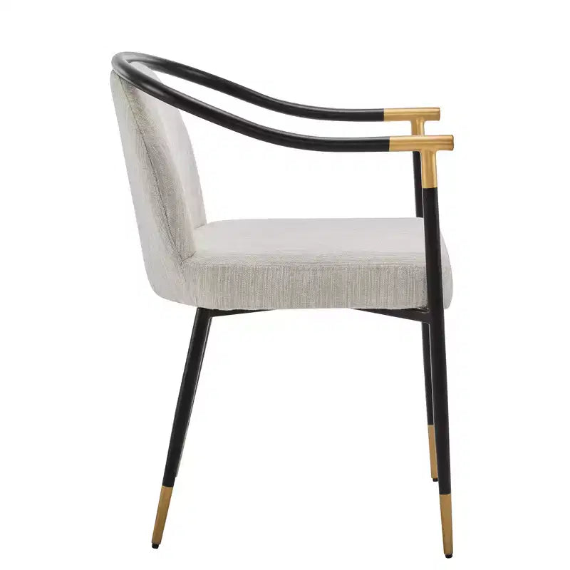 Chaise de salle à manger en fer rembourrée Christopher Knight Home Olors avec dossier Louis XVI