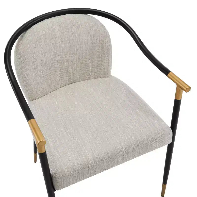 Chaise de salle à manger en fer rembourrée Christopher Knight Home Olors avec dossier Louis XVI