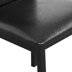 Ensemble de salle à manger en métal Citico de Roundhill Furniture avec plateau en faux marbre stratifié, table blanche et chaises noires, 5 pièces