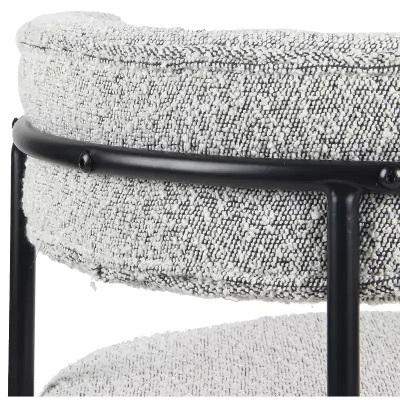 Ensemble de salle à manger rond 5 pièces Roundhill Furniture Durban, table à manger en bois avec 4 chaises en bouclette