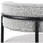 Ensemble de salle à manger rond 5 pièces Roundhill Furniture Durban, table à manger en bois avec 4 chaises en bouclette
