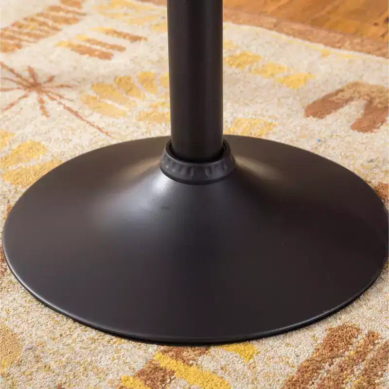 Table de bar Belham Black Square avec pied réglable en métal