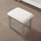 Moniys Wood Moniya Coiffeuse et tabouret, Argent